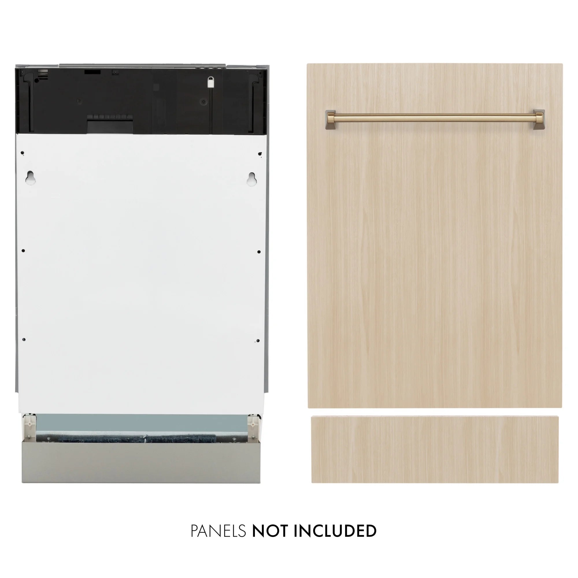 Zline Dwvz-18-Cb 18" Wide 10 Place Setting Built-In Panel Ready Top Control Dishwasher -