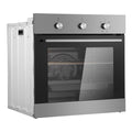 KFFKFF Solo Wall Oven, 24" Electrically Integrated Wall Oven with Half a Dozen Cooking Capabilities, 2.68 Cubic Ft Electric Wall Ovens with Timing Device, 2000W Electric Oven