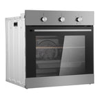 KFFKFF Solo Wall Oven, 24" Electrically Integrated Wall Oven with Half a Dozen Cooking Capabilities, 2.68 Cubic Ft Electric Wall Ovens with Timing Device, 2000W Electric Oven
