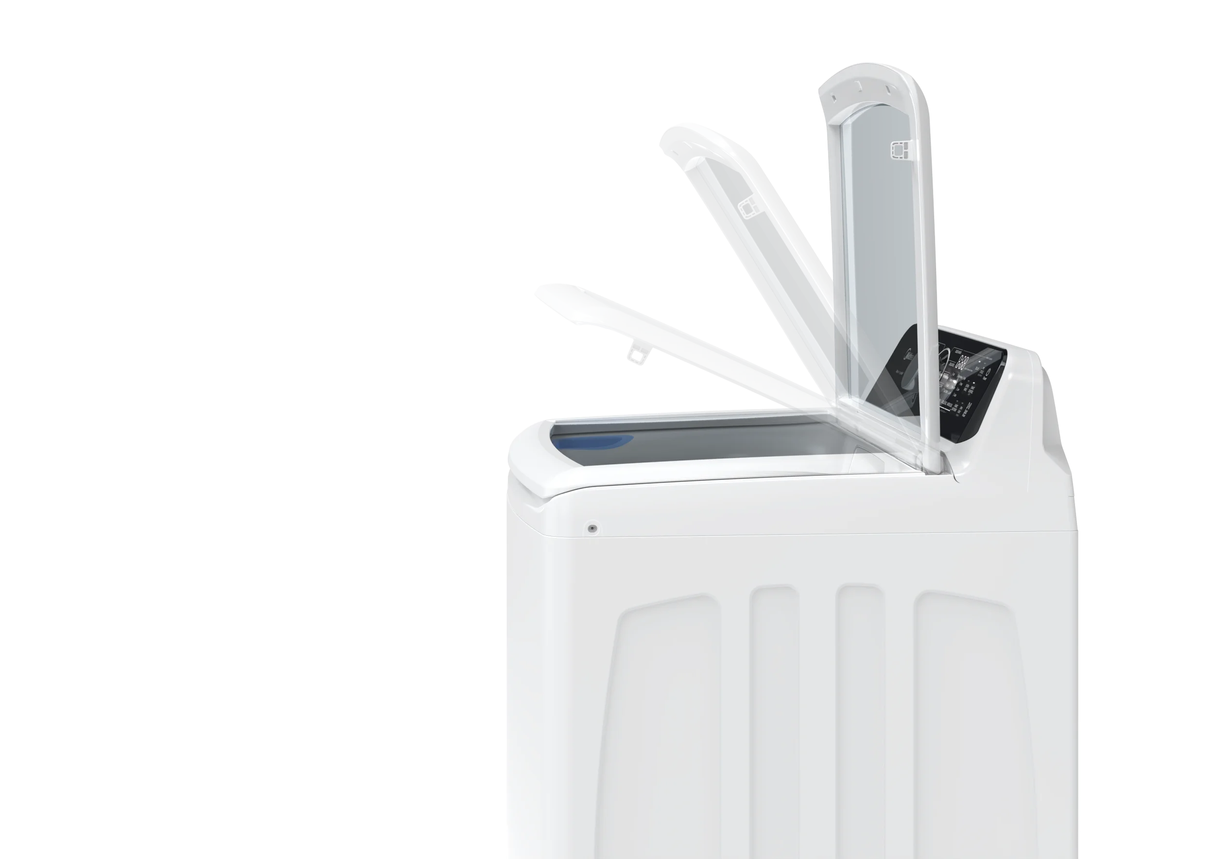 MIDEA 4.5 Cu Ft Smart Top Load Wave-Impeller Washing Machine with Stainless Steel Tub, White