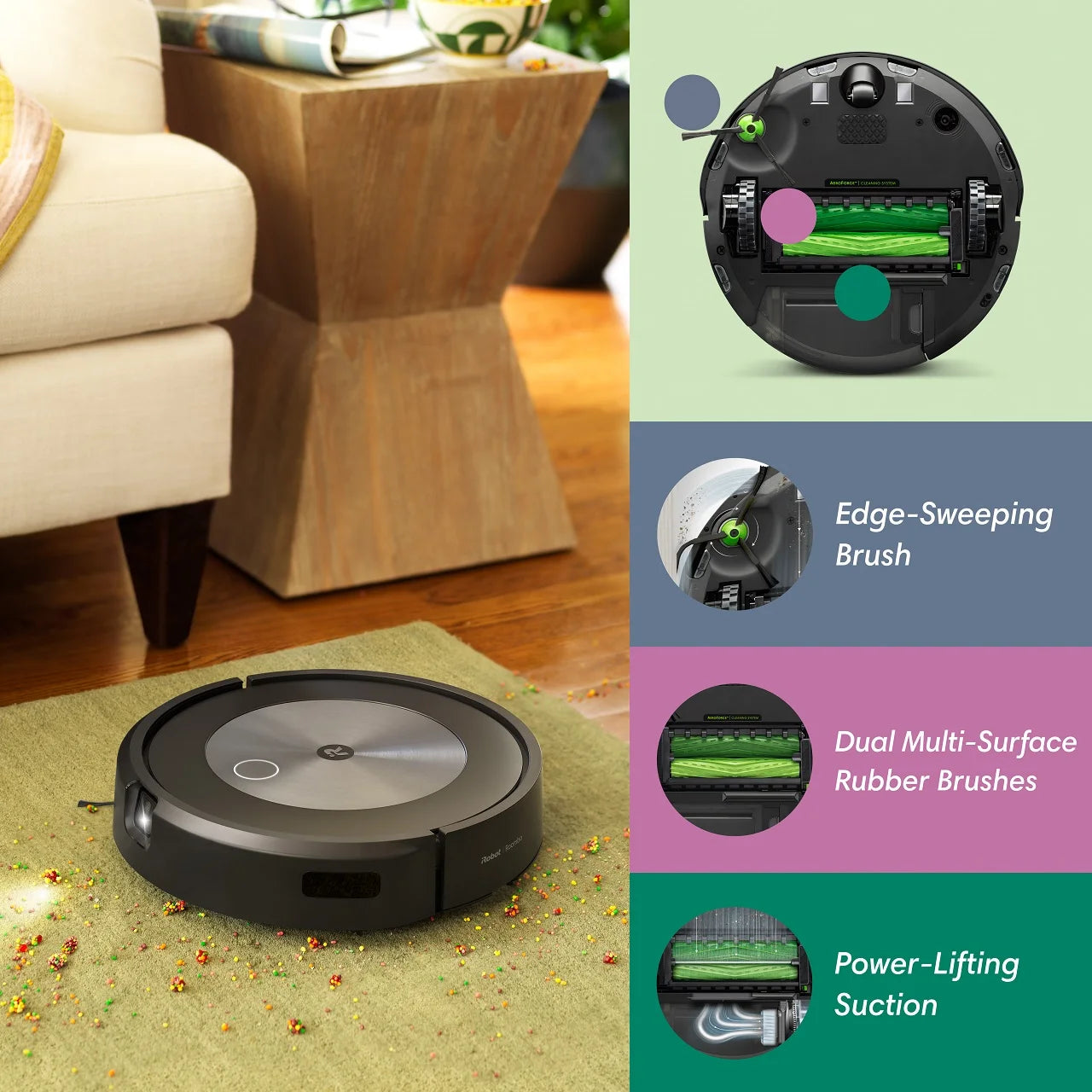iRobot? Roomba? j7+ (7550) Self-Emptying Robot Vacuum Cleaner - Smart Mapping