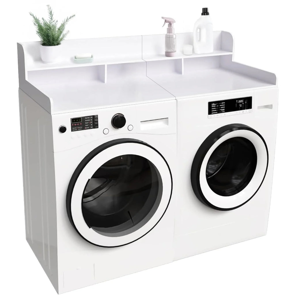 Washer Dryer Countertop with Non-slip Pads,Depth Double Layer Organizer for Washer and Dryer Laundry Hamper Counter Storage,Gray�� Matte