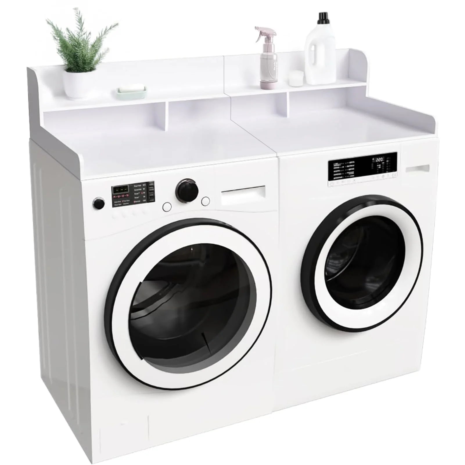 Washer Dryer Countertop with Non-slip Pads,Depth Double Layer Organizer for Washer and Dryer Laundry Hamper Counter Storage,Gray�� Matte