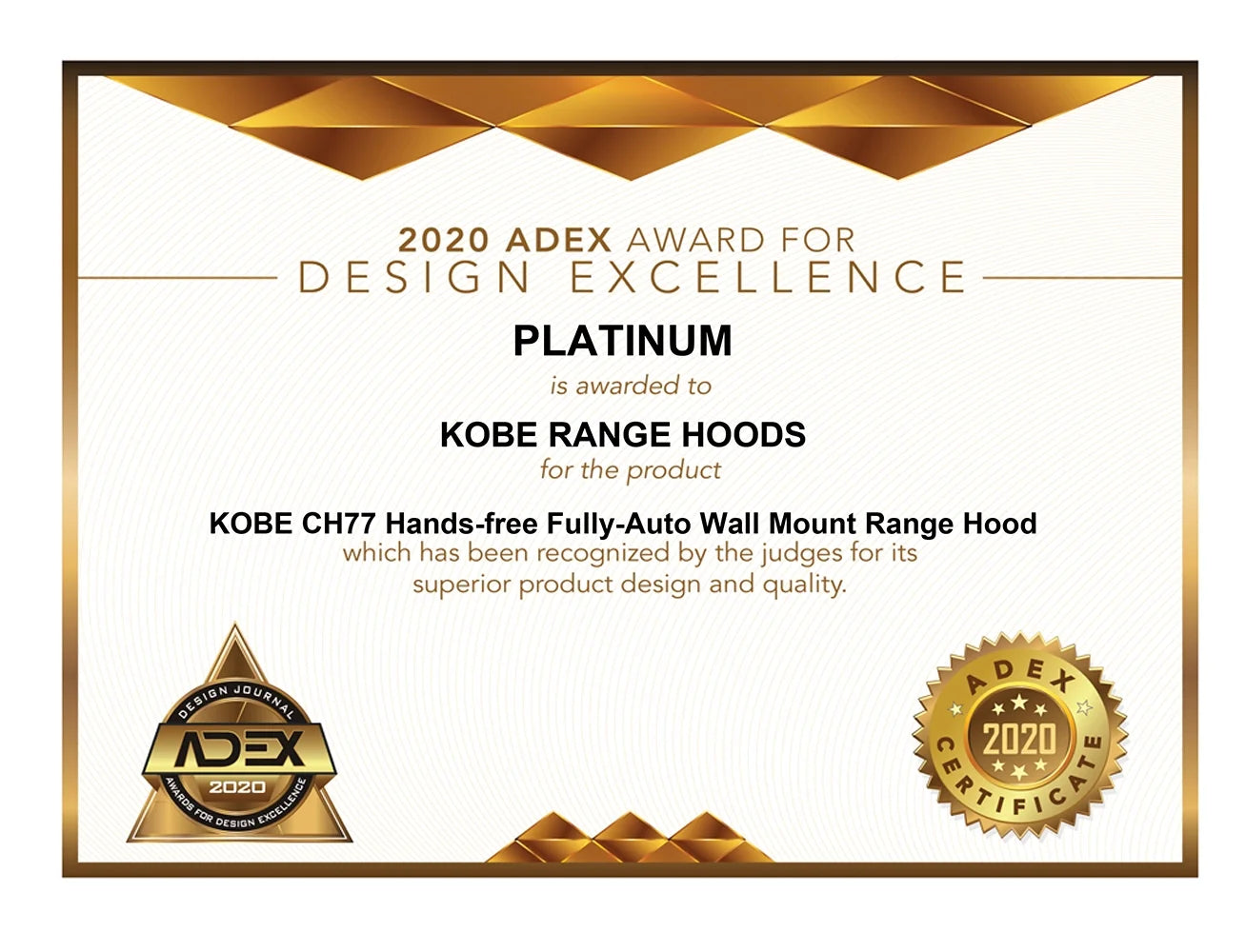 KOBE CH77 Series 30-Inch Hands-Free Fully Auto Wall Mount Range Hood in Stainless Steel