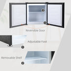 Mini Freezer Countertop, 1.1 Cu.Ft Compact Upright Freezer With Removable Shelves, Reversible Door For Home, Dorm, Apartment And Office, Gray