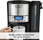 Hamilton Beach 12-Cup Coffee Maker, Programmable BrewStation Dispensing Coffee Machine, Black - Removable Reservoir (47900)