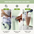 GreenPan Frost 6 Mode, Ice Cream, Frozen Drink, Slushie & Milk Shake Maker, No Freezer Needed, Easy Clean Parts, Gray