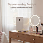 Advwin 22L Mini Fridge for Bedroom, Small Skincare Refrigerator Cooler for Drinks, Dorm, Office, White