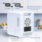 4L Mini Compact Refrigerator - Portable 6-Can Cooler and Warmer for Skincare, Beverages, Home, Office, and Car Use - Perfect Gift Idea with Versatile Temperature Control and Space-Saving Design