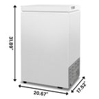 KNDKO 2.8cu.ft Chest Freezer, Freestanding Top Open Door Mini Freezer with Adjustable 7 Thermostat, Removable Basket and Bottom Defrost Water Drain for Apartment/Home, White