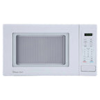 Open Box Magic Chef 0.9 Cubic Feet 900 Watt Stainless Microwave Oven, White
