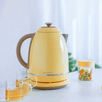 BUYDEEM K640 Stainless Steel Electric Tea Kettle with Auto Shut-off 1.7 L, 1440W (Mellow Yellow)
