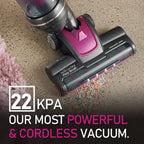 RoomieTEC Alpha Professional Upright Cordless Vacuum Cleaner, Lightweight and Bagless, with Handheld Dust Buster, Motorized Pet Brush, 22Kpa, 300W