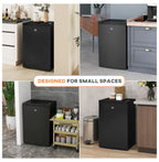 3 Cu Ft Small Upright Freezer Black Adjustable Thermostat Reversible Door for Apartments