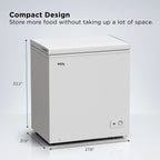 TCL 5.0 Cu. Ft. Chest Freezer, White, Garage Ready, CF053W