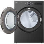 LG DLEX6700B 7.4 Cu. Ft. Black Steel Stackable Front Load Smart Electric Dryer with TurboSteam
