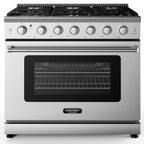 Costway 36 Inches Natural Gas Range Freestanding with 6 Burners Cooktop & 6 Cu.Ft. Oven