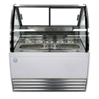 42 in. Commercial Deluxe Ice Cream Gelato 7 Pan Freezer NSF ETL Gelato Dipping Cabinet