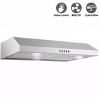 SNDOAS 30inch Under Cabinet Range Hood 500CFM 3-Speed Vent Stainless with Led Bulb