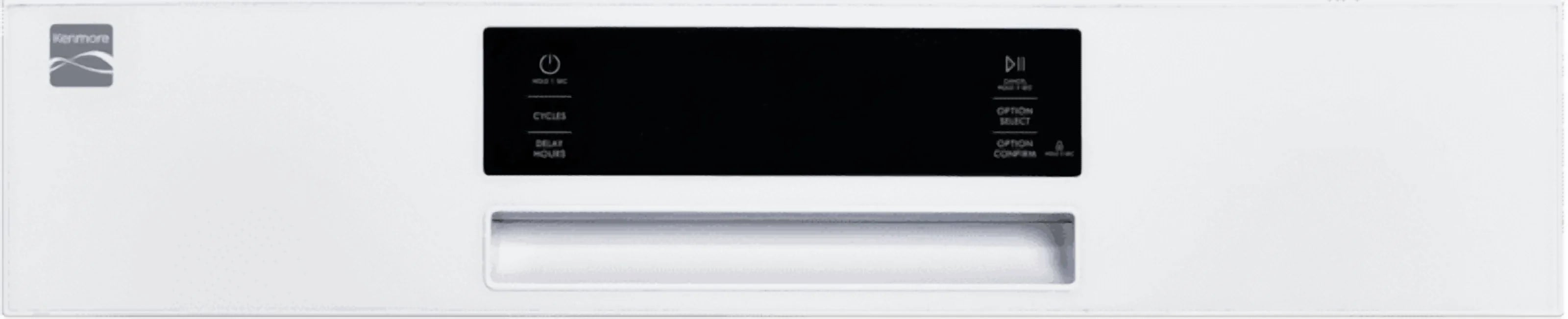 Kenmore 24�?Built-In-Dishwasher w/ 3rd Rack & Turbo Dry-SS Pocket handle