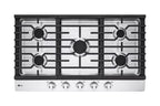LG 36 Inch Gas Cooktop with 5 Sealed Burners Stainless Steel CBGJ3623S