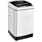 Gymax Capacity 11 lbs. Compact Full-automatic Washing Machine Laundry Washer, White