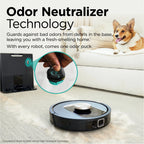 Shark PowerDetect? Self-Empty Robot Vacuum with NeverStuck & Detect Technologies, Auto Deep-Clean Carpets & Hardfloors, HEPA Bagless Base Neutralizes Odors, for Pet Hair, WiFi, RV2820AE