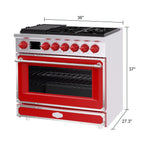 Akicon 48 Inch Freestanding Gas Range with 8 Sealed Burners Cooktop, 6.7 Cu.Ft. Dual Zone Capacity, Natural Gas/LP Convertible-BSGBGGA1