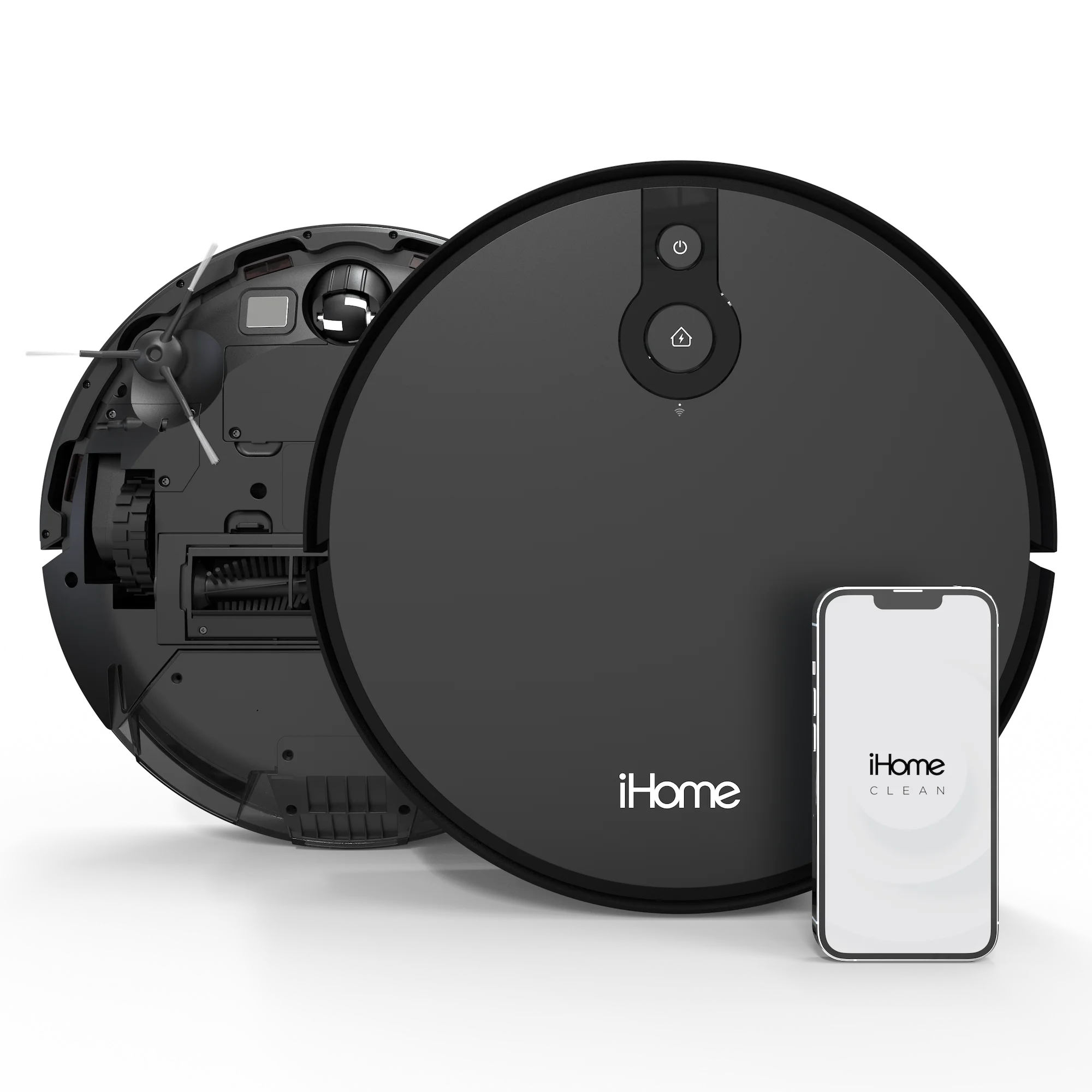 iHome AutoVac Eclipse Robot Vacuum with Mapping Technology, Ultra Strong Suction, 120 Min Runtime, App Connectivity
