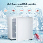 1.7 Cu ft Compact Single Door Refrigerator - Energy Efficient, Reversible Door, Perfect for Home, Office, or Dorm, Black
