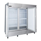 Maxx Cold V-Series 3 Door Reach-In Freezer, Bottom Mount, 81"W, 65 cu. ft. Storage Capacity, in Stainless Steel (MVF-72FDHC)