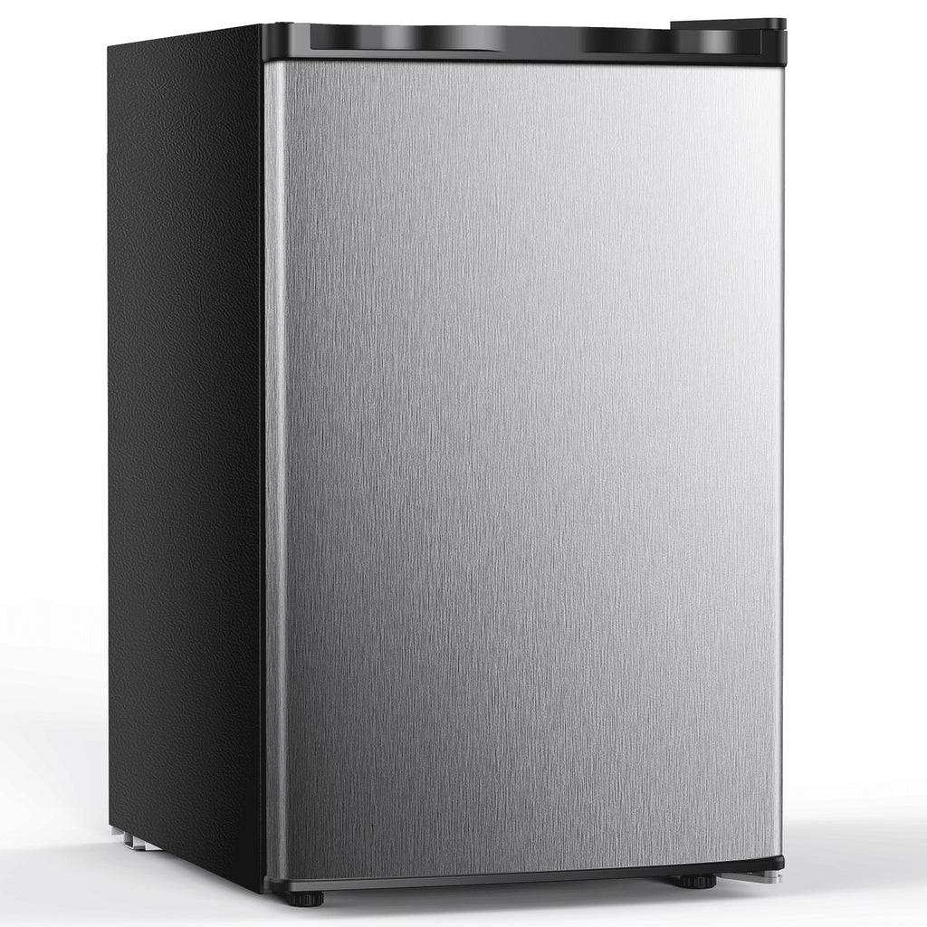 Moifoi 3.0 Cu.ft Upright Freezer, Reversible Single Door Vertical Freezers w/ Removable Shelf, Energy Saving, Silver