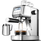 Sunmaki 20 Bar Espresso Machine, Compact Cappuccino Machines for Home Gifts, Stainless Steel