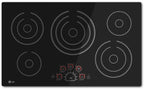 LG LCE3610SB 36 inch 5 Burner Black Electric Cooktop