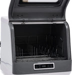 FETCOI Portable Countertop Dishwasher, Compact Mini Dishwasher with Air-Dry Function, 3 Washing Programs, for Small Apartment, RV