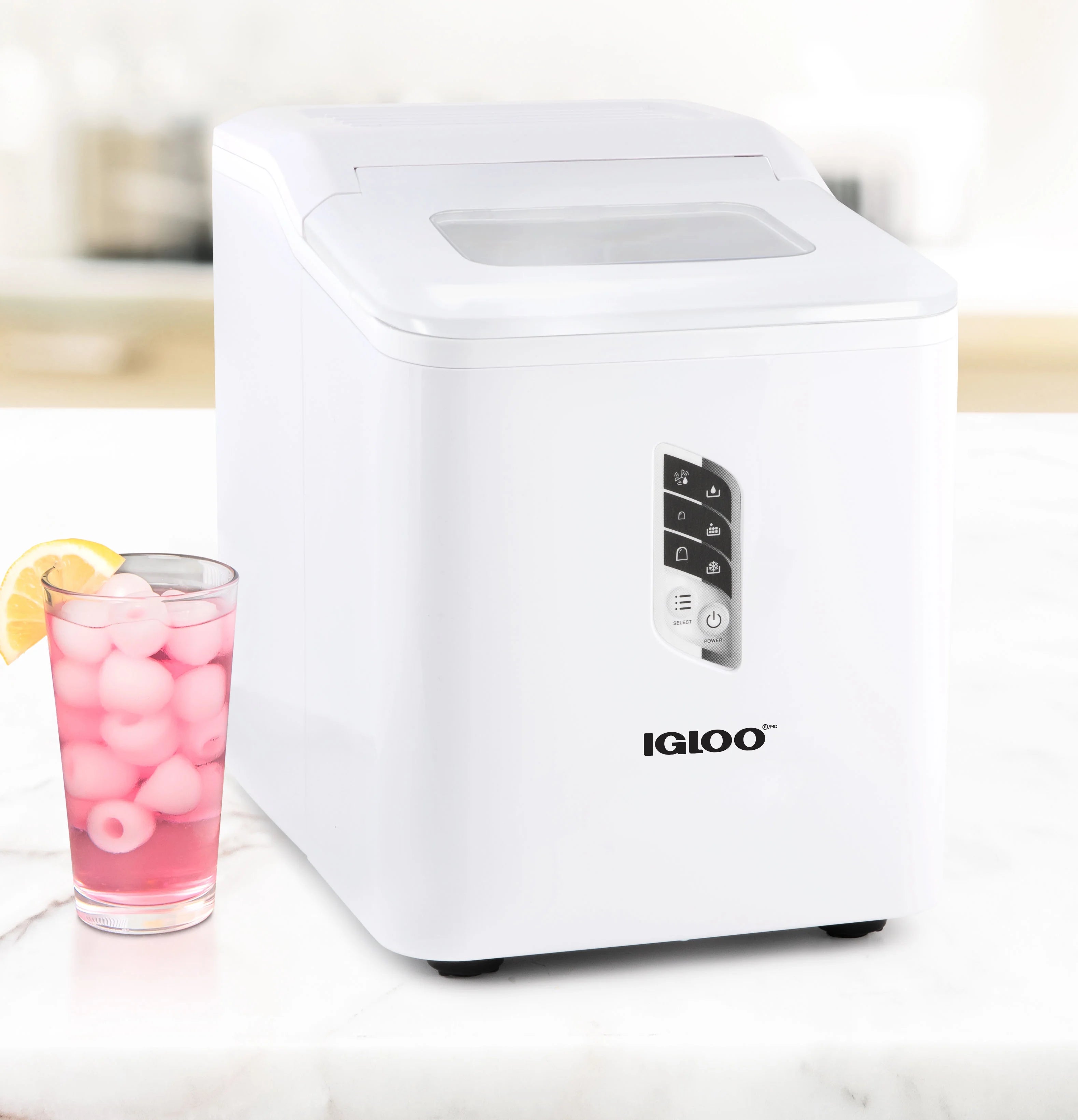 Igloo Automatic Ice Machine Self Cleaning Countertop Ice Maker for Water Bottle & Drinks, Aqua