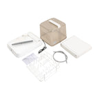 48*38*40cm Rectangle Portable Countertop Dishwasher Automatic Dishwashing with Tank Mini Dishwasher White Brown