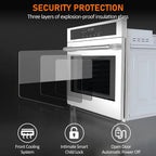 Garvee 30" Single Wall Ovens, 4.8 Cu.ft Built-in Convection Oven, Electric Oven with Safety Lock, LED Display, Touch Control, Timer for Kitchen, 3800W, 240V, Sliver