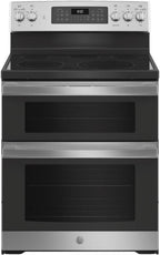 GE? 30" Free-Standing Electric Double Oven Convection Range