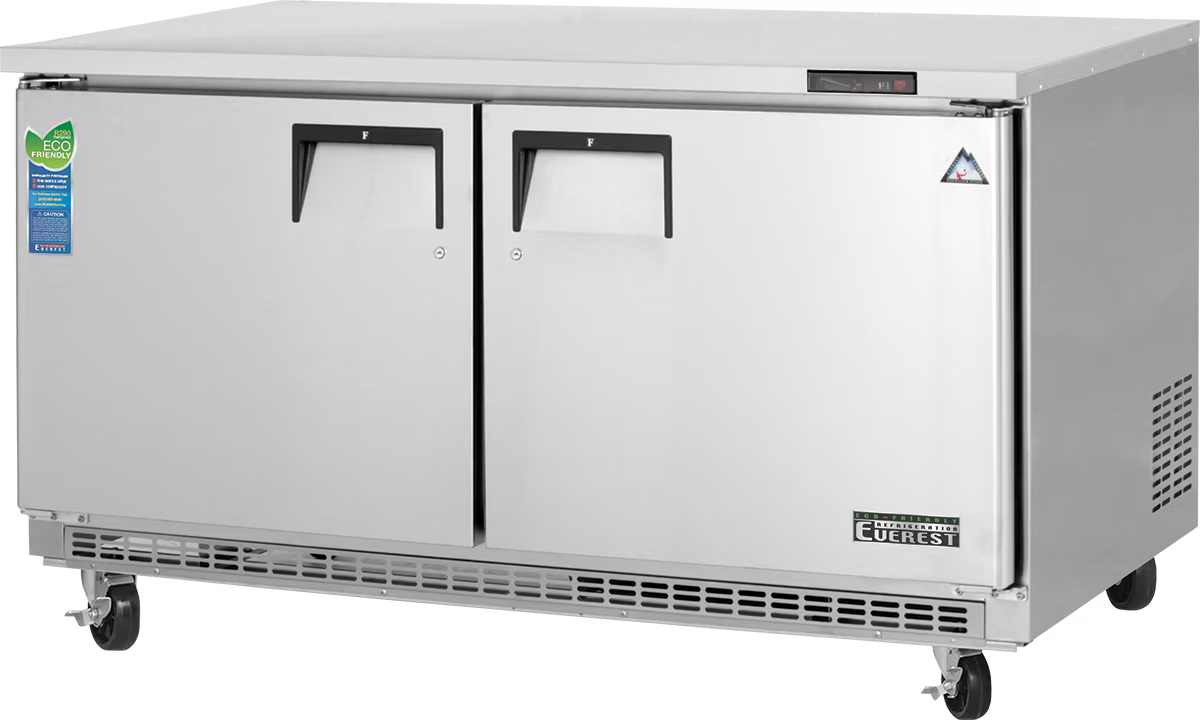 Everest Refrigeration ETBWF2 Undercounter Worktop Freezer 2 Doors, 115v, NSF - 18.0 cu. ft.