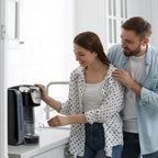Mixpresso Single Cup Coffee Maker Compatible With 1.0 & 2.0 Single Cup Pods, Removable 45oz Water Tank, Quick Brewing with Auto Shut-Off, One Touch Function (Red/Black)