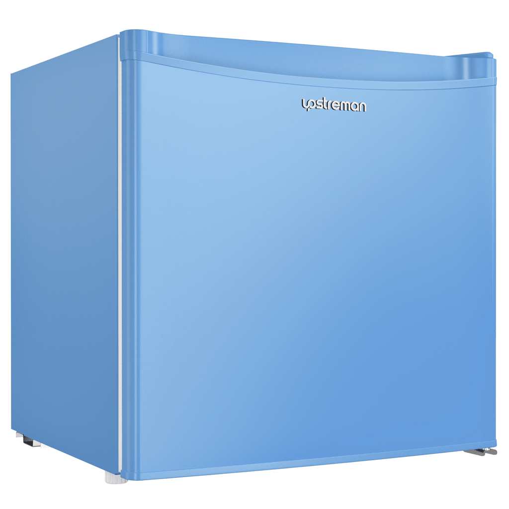 Upstreman 1.7 Cu ft Mini Fridge with Freezer Single Door Compact Refrigerator, Low Noise, Energy Saving, Adjustable Temperature, Reversible Door, for Home Office Dorm, Black FR17
