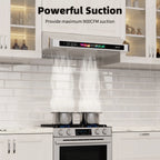 Brano 30 Inch 900 CFM Ducted Under Cabinet Range Hood in Stainless Steel with Voice, Gesture, and Touch Control