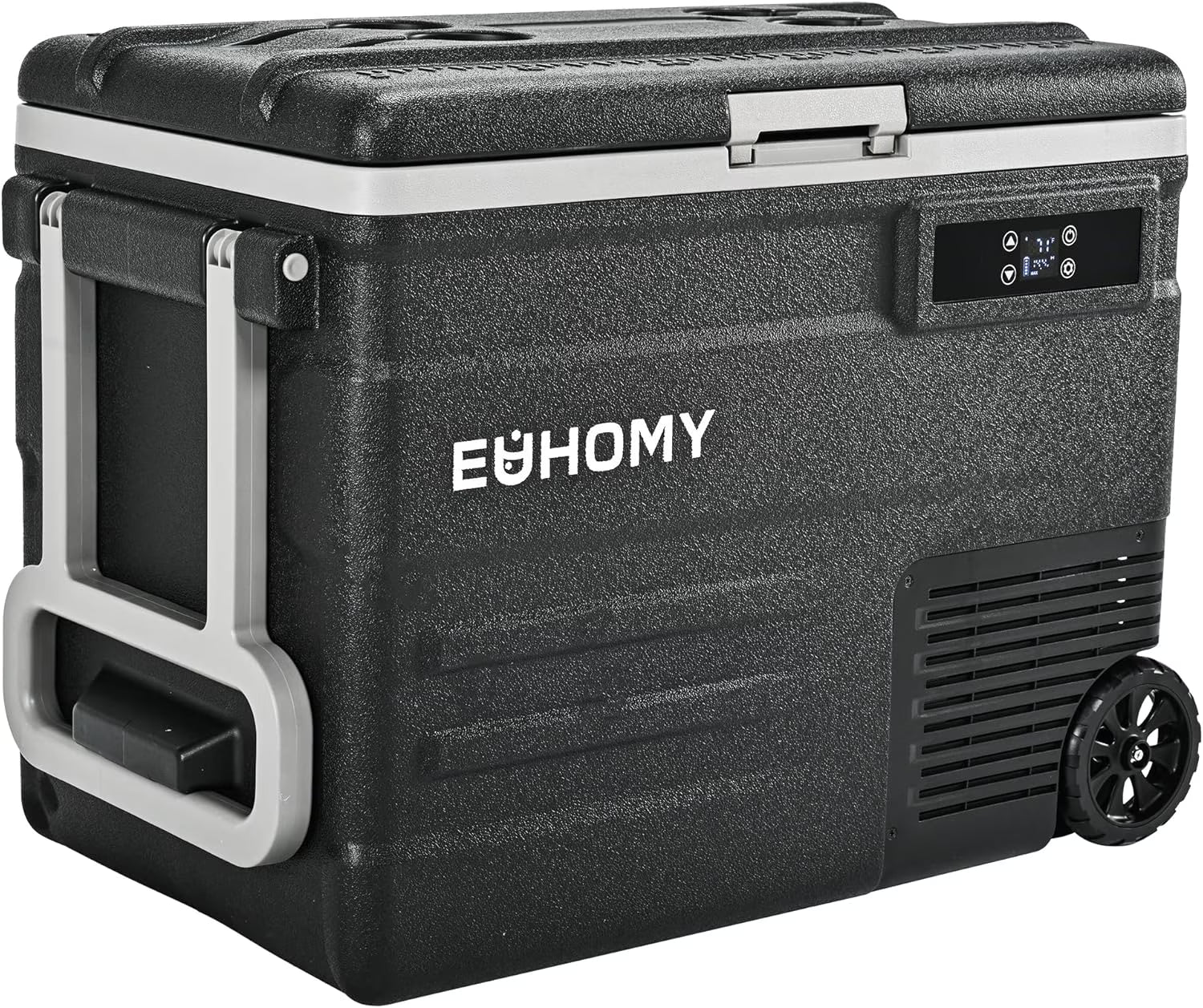 EUHOMY 12 Volt Refrigerator, 79 QT 12V Fridge, Electric Cooler 12/24V DC 110-240V AC, Car Refrigerator 0�H~68�H, 12 Volt Cooler for Camping, Trip, Truck, Boating, Outdoor.