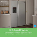 Kenmore 20 Cu. ft. 36-inch Depth Side-by-Side ENERGY STAR? Refrigerator/Freezer, Stainless Steel