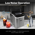 Igloo Handled Automatic Ice Machine Self Cleaning Countertop Ice Maker with Scoop, Aqua