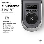 Keurig K-Supreme SMART Coffee Maker, MultiStream Technology, Brews 6-12oz Cup Sizes, White