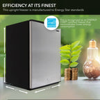 Whynter 3.0 cu. ft. Energy Star Upright Freezer with Lock �C Stainless Steel (Cuf-301SS)