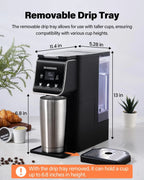 SHARDOR Coffee Maker Hot & Iced With Bold Setting,Single Serve Coffee Maker For K Cup And Grounds???52 Oz Removable Water Tank,6-14 Oz Brew Sizes,One Cup Kcup Coffee Machine With Reusable Filter, Black