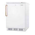 ADA compliant freestanding all-freezer capable of -25 C operation, with lock and copper handle